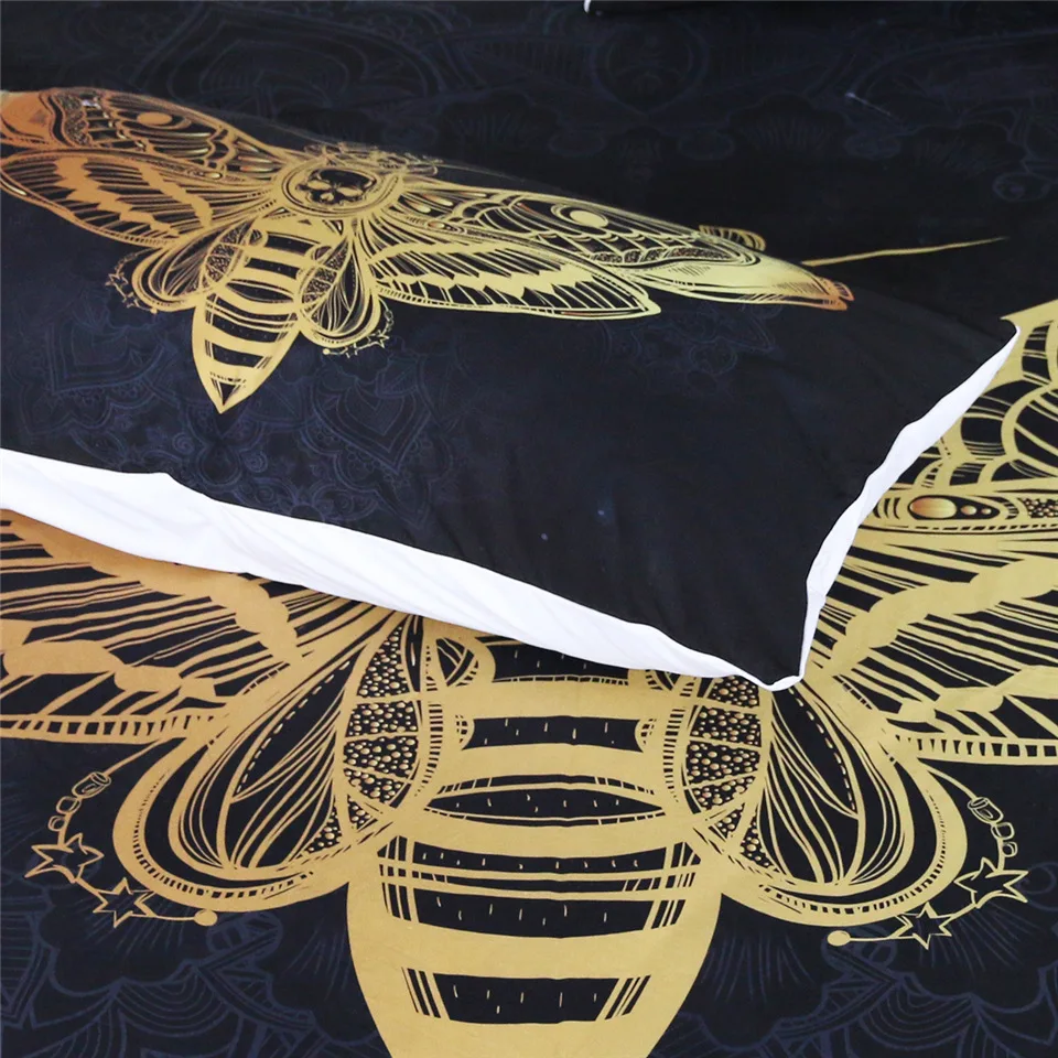 3d Moth постельное белье в стиле Мандала набор роскошных одеял с принтом насекомых Размер s Комплект постельного белья из 3 предметов