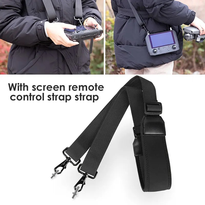 Remote Control Strap Braces Protect Remote Control Sling Long Black for Mavic 2 Durable Quick Disassembling