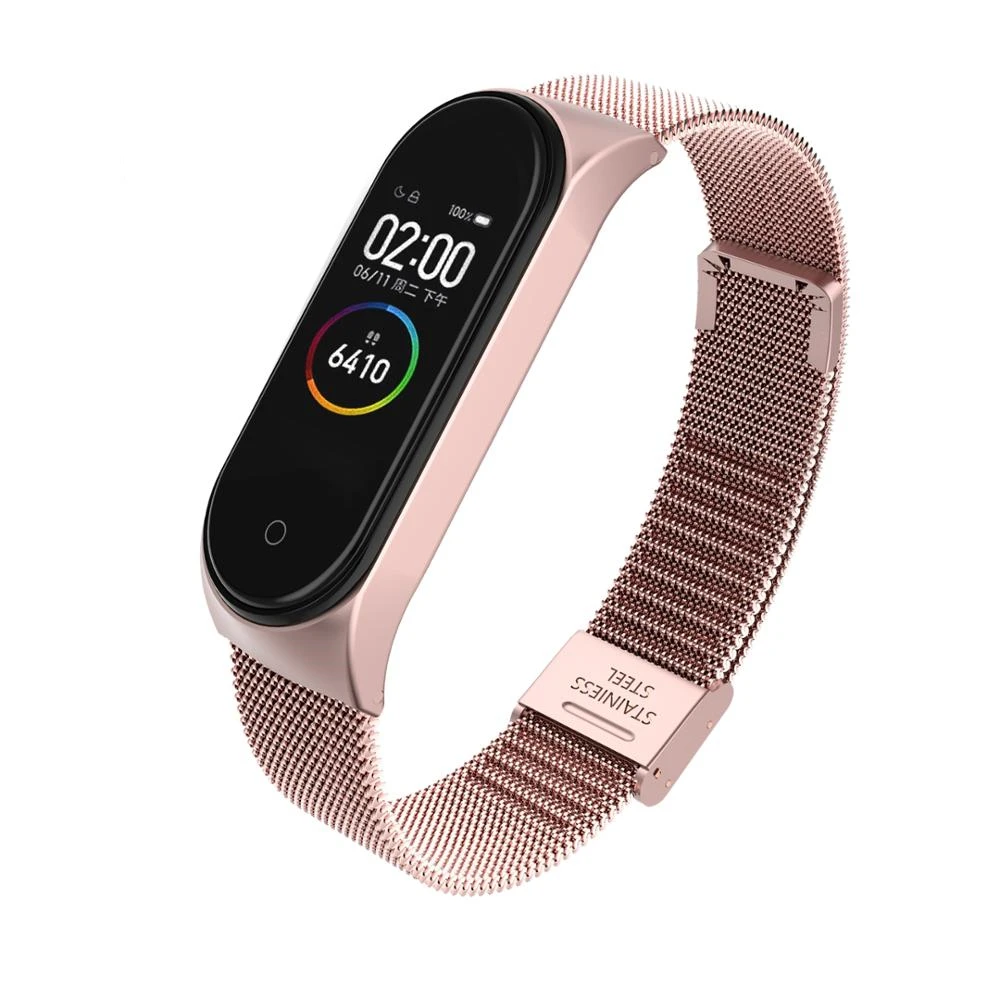 

Mi Band 4 3 Wrist Strap Metal Screwless Stainless Steel Bracelet Miband 4 3 Wristbands Pulseira For Xiaomi Mi Band 4 3 Strap