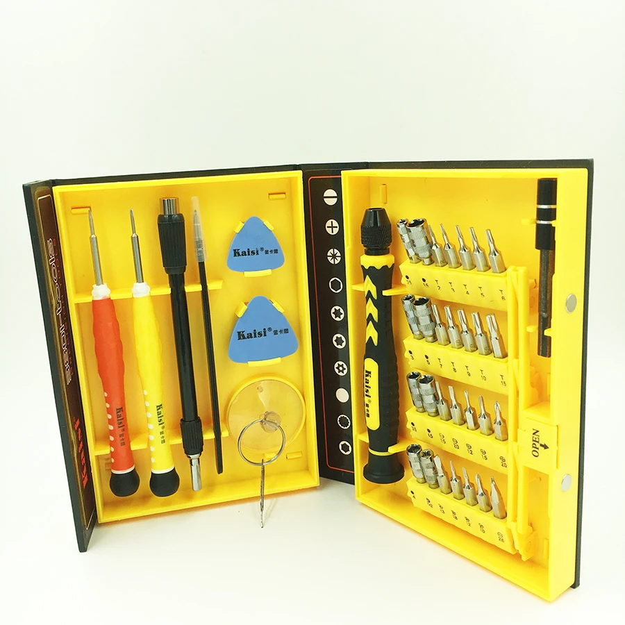 Kaisi 38 in 1 Screwdriver set kit magnetic torx screwdriver bits Repair tool for PC, laptop, Iphone, mobile phone,watch цена Kaisi 38 in 1 Screwdriver set kit magnetic torx screwdriver bits Repair tool for PC, laptop, Iphone, mobile phone,watch цены онлайн