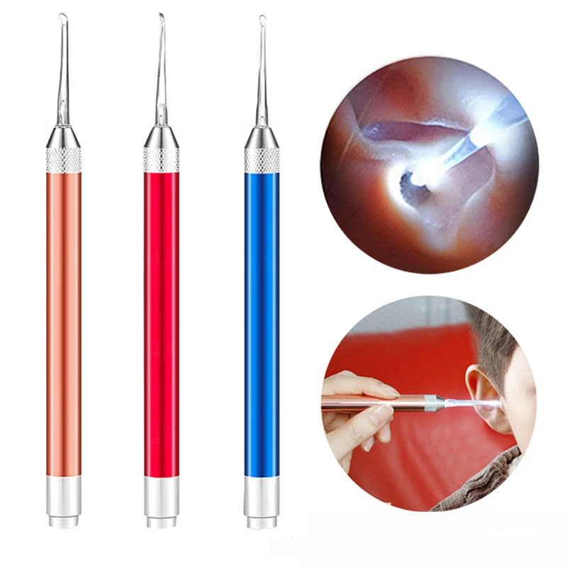 Baby Ear Wax Cleaner Flashlight Earpick Earwax Remover LED Ear Pick Ear