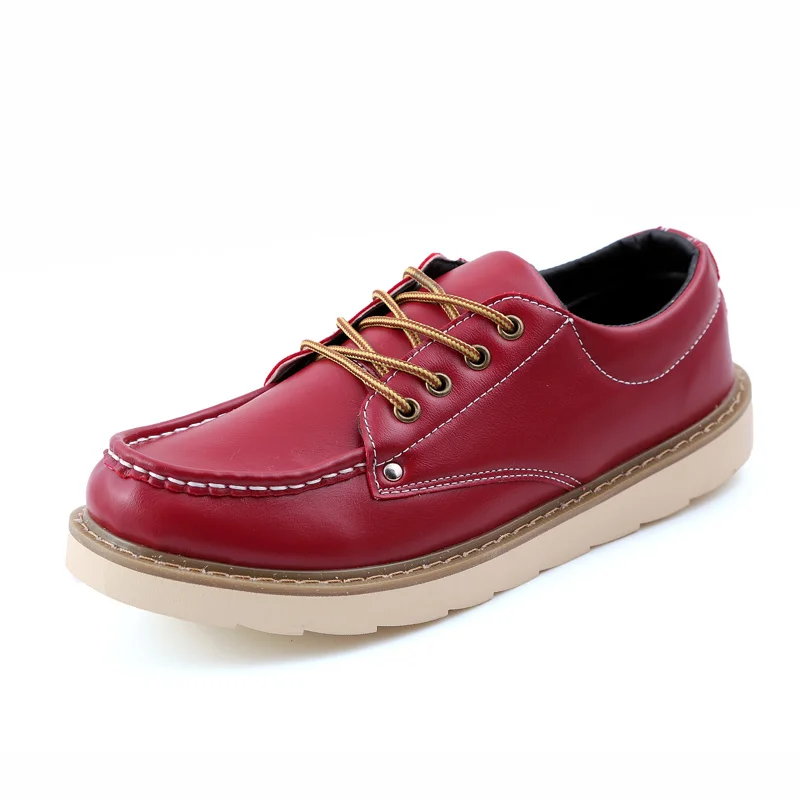 Respirant Hommes Chaussures Lacets brown Semelle Black Casual white En De red À Cuir Pu Plat Oxford zqzxrwEB