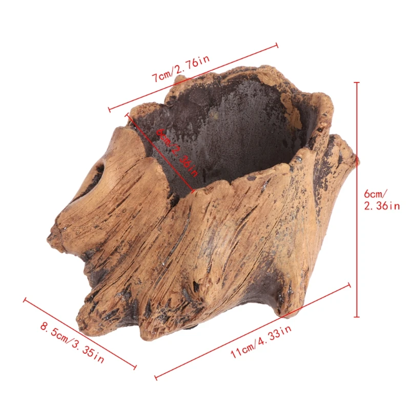 Новинка, имитация дерева, цветок, цементные плантаторы для суккулентов, цветочные горшки, бонсай, Декор, товары для сада - Цвет: 03
