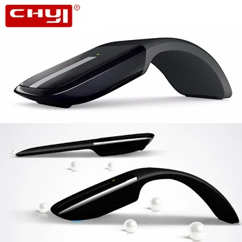 

CHYI 2.4GHz Arc Touch Wireless USB Receiver Mouse Ergonomic 1200 DPI Super Slim Foldable Optical Flat Touch Mice For PC Laptop