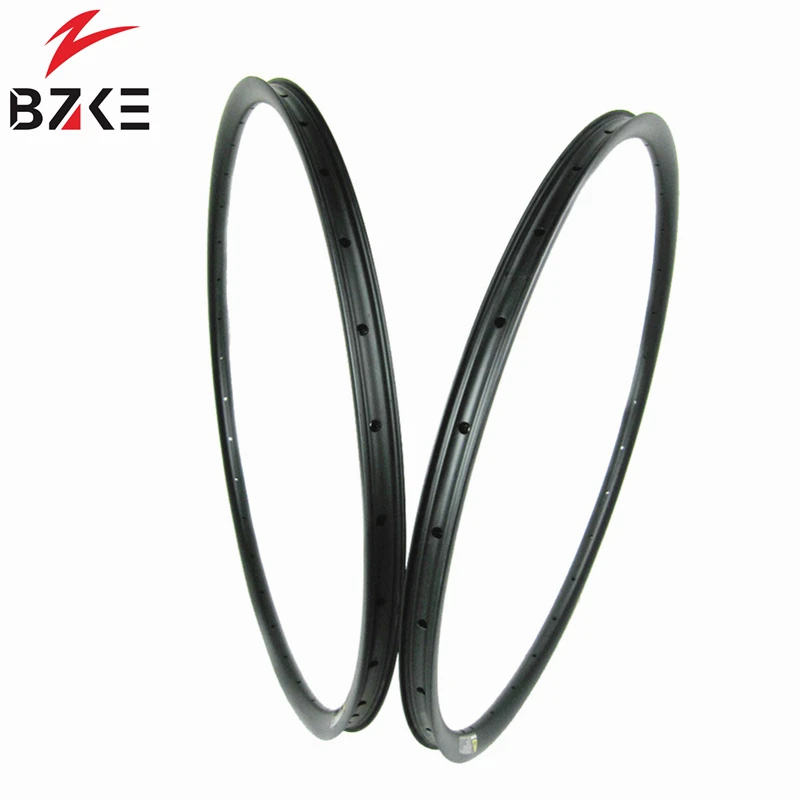 Cheap BZKE Only 300g 29er carbon mtb bicycle rim asymmetric carbon fiber mountain bike rim 28 32 holes carbon rim 29 super light hoops 4