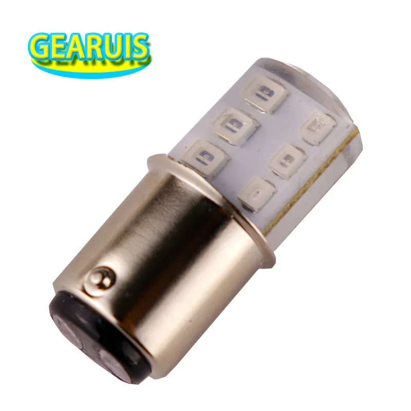 

10 шт., силиконовые светодиодные ламсветильник P21 5 вт 1157 BAY15D 12 SMD 2835
