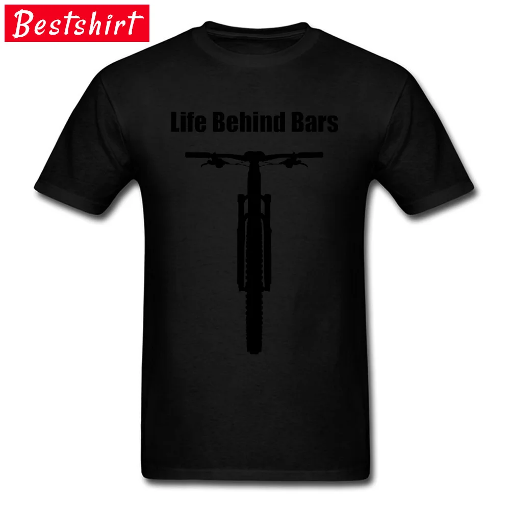 Life-Behind-Bars-Mountain-Bike Tops Tees NEW YEAR DAY Crew Neck All Cotton Men's T-shirts Funny Clothing Shirt 2018 New Fashion Life-Behind-Bars-Mountain-Bike black