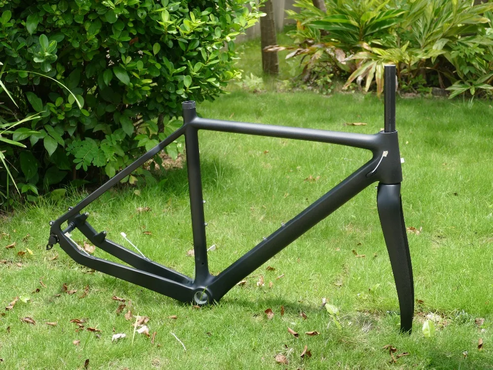 Excellent Toray Carbon Fiber Glossy Matt Cyclocross Bike Bicycle Cycling  Cyclocross Disc Brake Frame 53cm Frame and  Fork 1