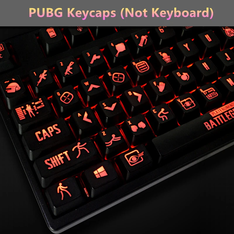 Siancs DIY PUBG keycaps подсветка PLAYERUNKNOWN BATTLEGROUNDS Механическая стандартная клавиатура 104