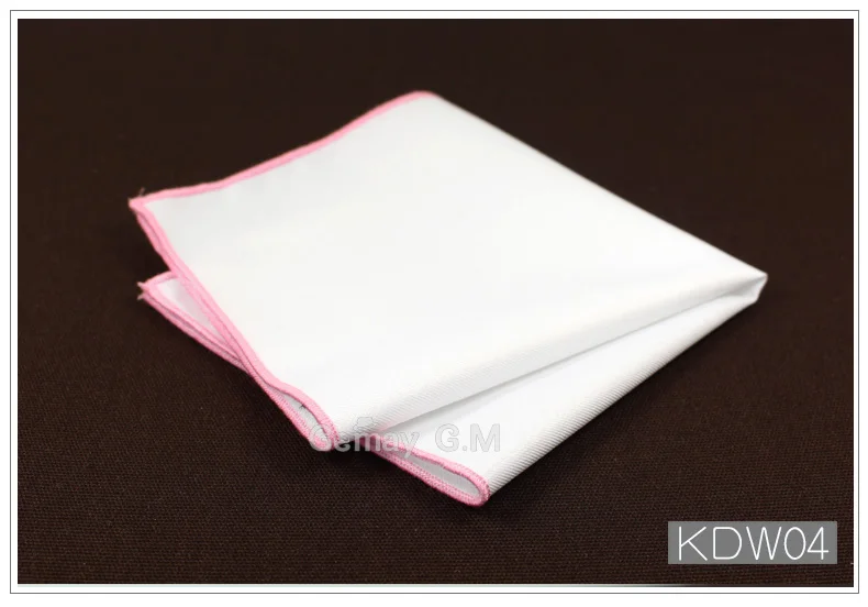 Fashion Cotton Handkerchiefs White Hanky Solid Pocket Square Mens Casual Suit Square Pockets Handkerchief Towels - Цвет: KDW04