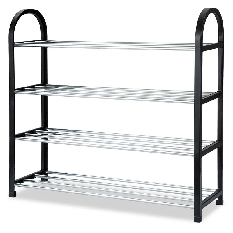 Minimalist Modern Shoe Rack Standing Assembled Metal Shoes Shelf Furniture Living Room Entryway Shoe Organizer Space Saver