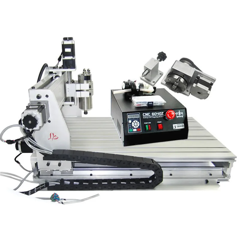 CNC Router 6040 Metal Engraving Machine 1.5KW Water Cooled Spindle 4 Axis CNC Milling Machinein