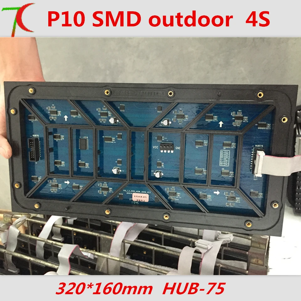 

P10 outdoor normal brightness 4scan full color led board. 320*160mm,5500cd