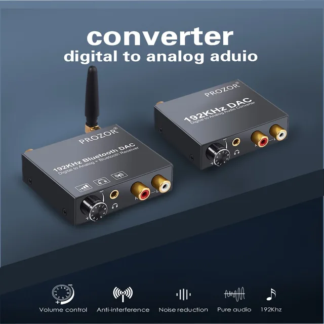 Prozor-Convertisseur de Radiateur ENTER 192, Récepteur Compatible  Bluetooth, Contrôle du Volume, Charnière Optique Numérique Coaxiale, Lien  vers Adaptateur Audio Analogique