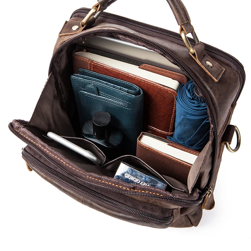WESTAL натуральная кожа мужские сумки через плечо для наушников Винтаж 8951|handbag