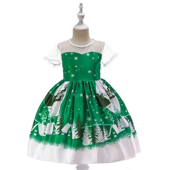 

New Year Baby Girl Christmas Santa Dress For Girls Winter Snowman Holiday Children Clothing Xmas Party Tulle Kids Costume