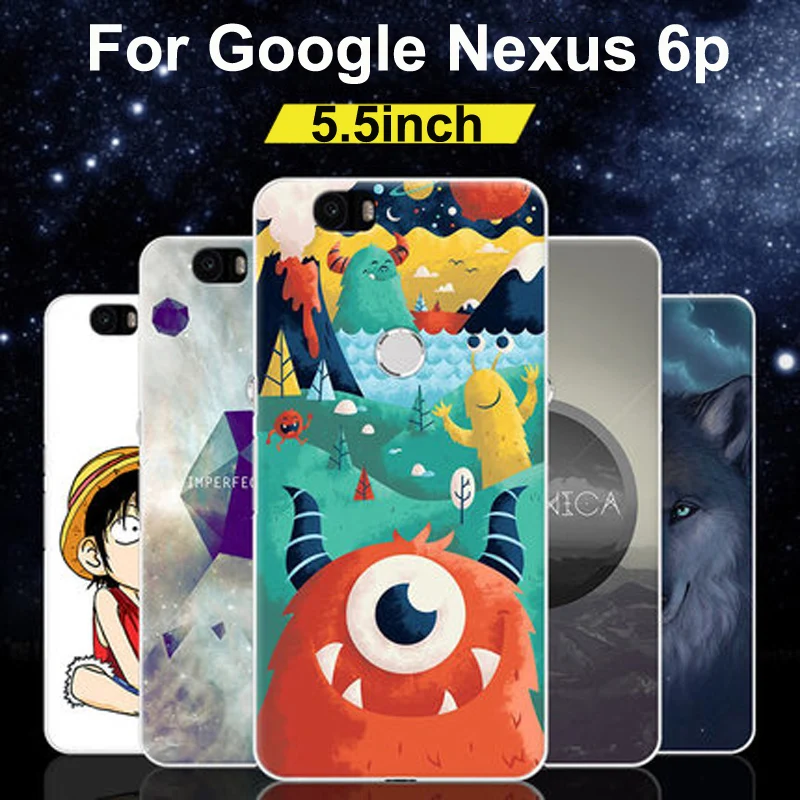 Чехол для Google Nexus 6 p Мультяшные мягкие силиконовые чехлы из ТПУ телефонов Nexus6p