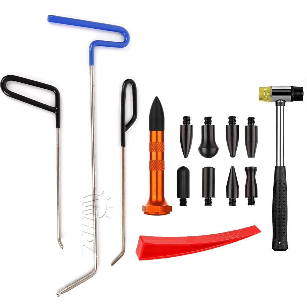 WHDZ PDR Rod Dent Repair Tool 3pcs Auto Car Ding Dent Repair Rod Hook