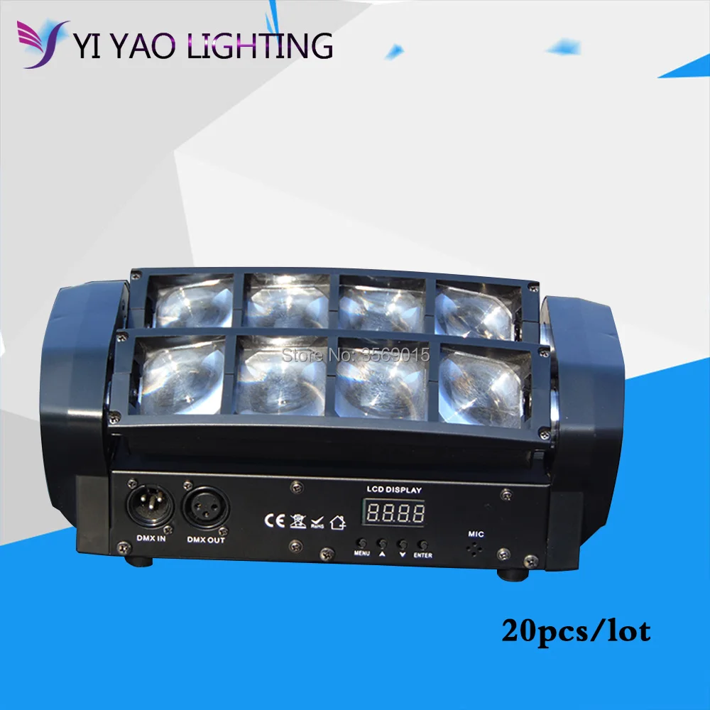 

20pcs/lot Moving Head Light Mini LED Spider 8x6W RGBW Beam Good Quality