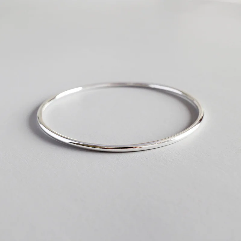 

SHY003 Korean version of Japanese Harajuku bracelet with simple S925 silver circular CHIC style cuff indian ladies han cc BOH