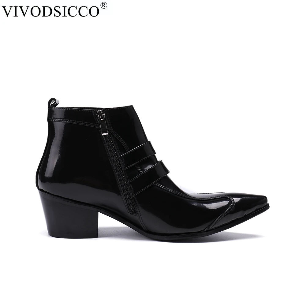 Chelsea Tornozelo Sapatos Homens De Cowboy Luxo Nova Vestir Sapatas Botas Vivodsicco Fivelas Preto Mens Motociclista Dupla Ocidentais Couro Dos Verdadeira US0ZqZ5