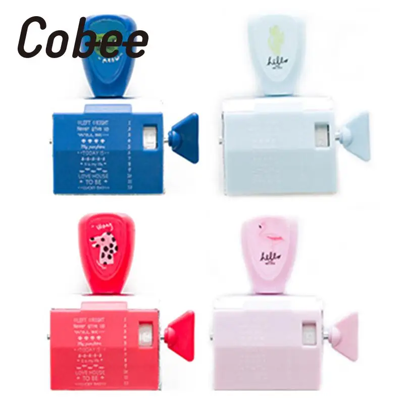 

Daters Stamper Diary Pattern Rubber Stamp Roller Date Stamp Inking Rubber Stamp Ink Pad