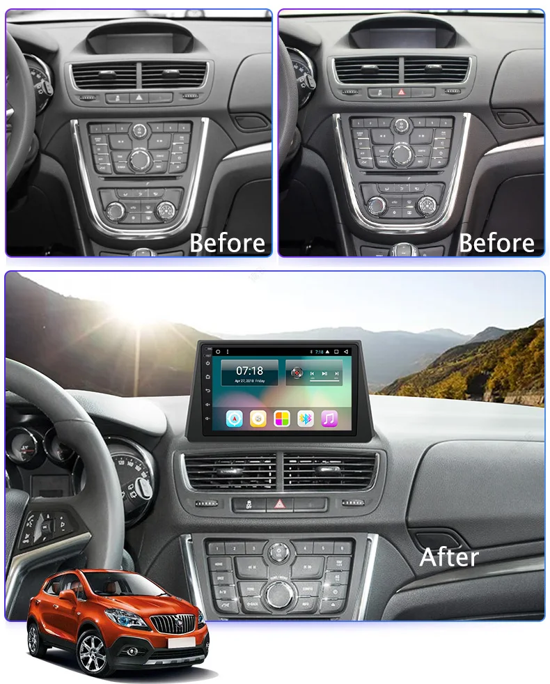 Perfect 9" 2.5D IPS Android 8.1 Car DVD GPS Player For Buick Encore 2013 Touch Screen Car Radio Stereo Head Unit with Navigation 4 Perfect 9" 2.5D IPS Android 8.1 Car DVD GPS Player For Buick Encore 2013 Touch Screen Car Radio Stereo Head Unit with Navigation 4