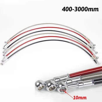 

400mm - 2200mm 28 & 90 degrees multicolour Motorcycle Hydraulic Brake Hose Line Cable M10 Banjo Pipe Line Braided oil hose
