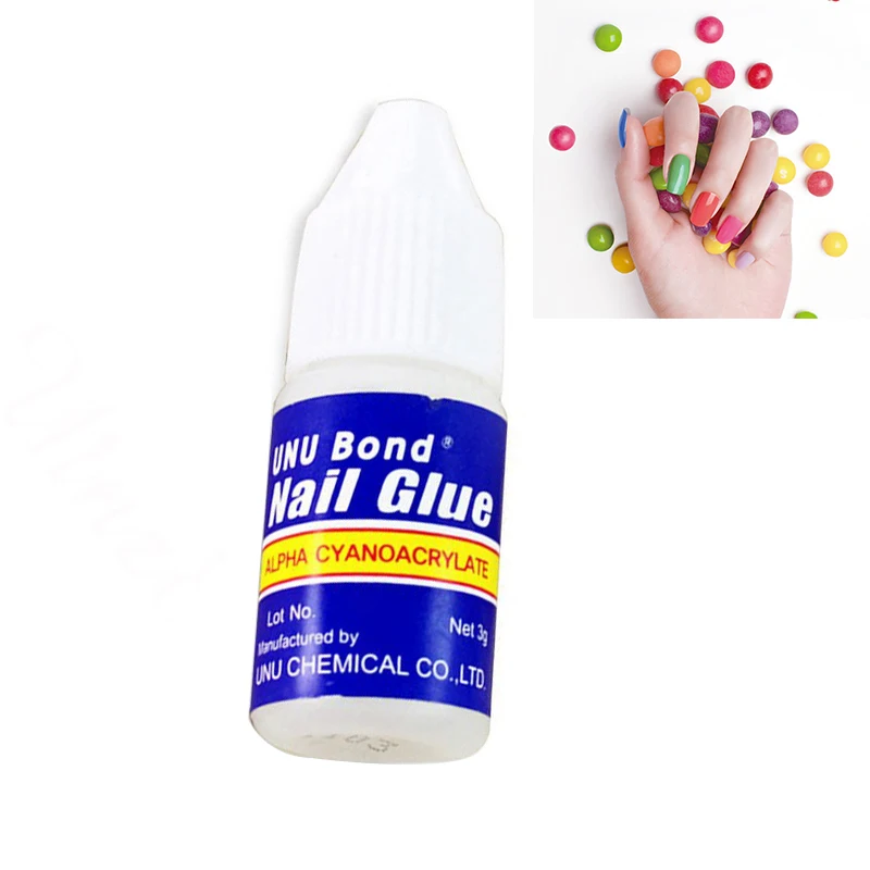 

5x3g Fast Drying Nail Art Glue Tips Glitter UV Acrylic Rhinestones Decorations Nail Glue False Tip Manicure Tool