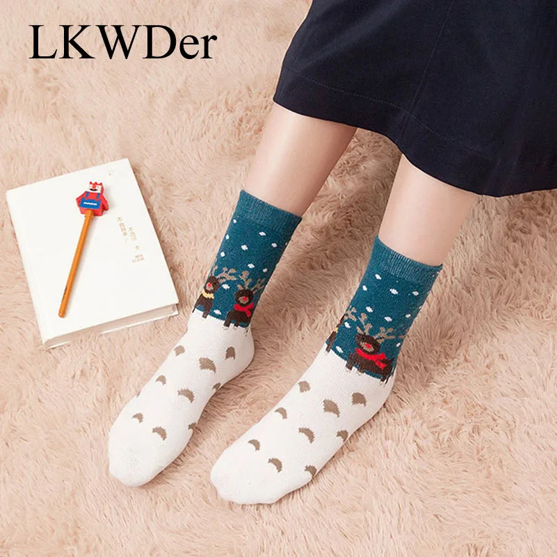 5 пар Новое поступление женские зимние носки Calcetines Mujer рождественские подарки