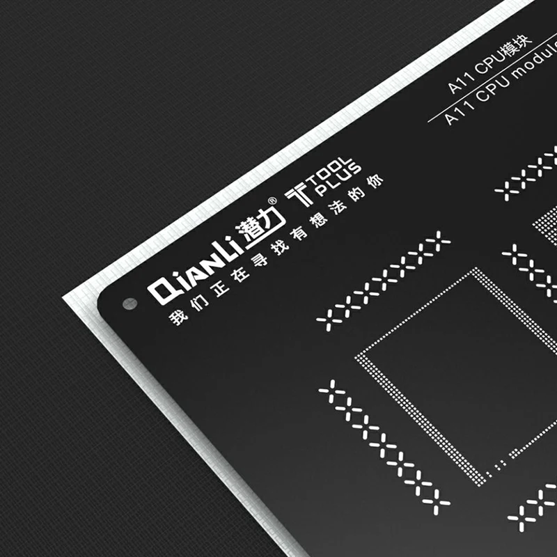 3D позиционирование cpu реболлинга трафарет квадратное отверстие черный паяльная сеть для iPhone материнская плата A7/A8/A9/A10/A11 ремонт