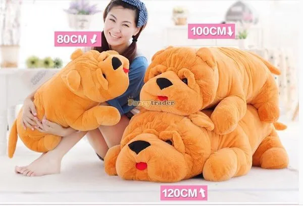 Fancytrader Hot Selling 47'' 120cm Lovely Jumbo plush Shar Pei Dog, Gift for Child Free Shipping FT50048(5)