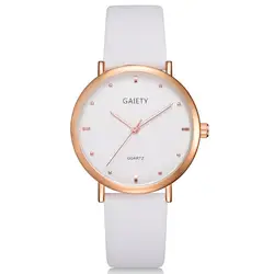Relogio mascu Кожаный ремешок смотреть роскошные классические наручные часы Мода Повседневное простой кварцевые наручные часы Для женщин часы HK