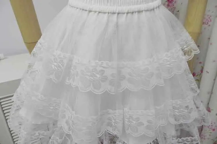 Женский многослойный кружевной подъюбник кринолин Лолита косплей юбка костюм принцессы Свадебное бальное платье с капюшоном Нижняя юбка для леди