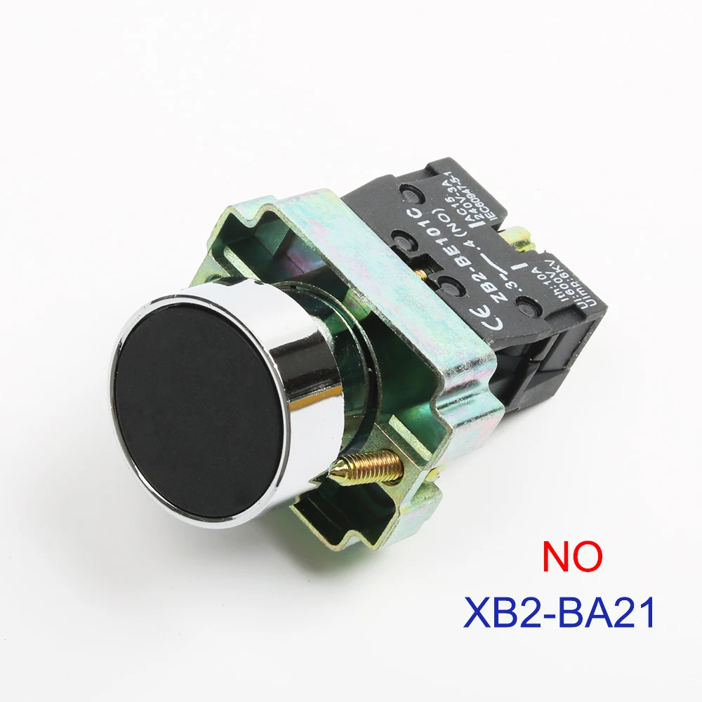 XB2-BA11 BA21 BA51 BA61 BA61 BA42 без/NC мгновенный плоский кнопочный переключатель самосброс 22 мм синий красный зеленый черный белый желтый