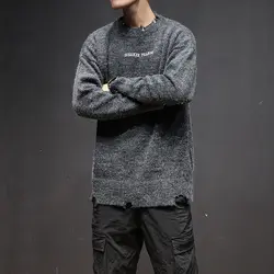 Мужские пуловеры Новое поступление 2019 года осень зима 5XL 4XL трикотажные Свободные Джемпер Destroy дизайн свитер Hombre 3 цвета 9057