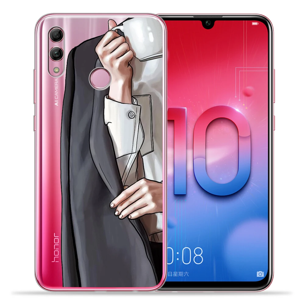 Чехол для Huawei Honor 8x Fashion Girl Woman For 9 Lite 10 8 8c 8lite 7A 7C 5 7 Pro7 7X 6X 6A|Бамперы| |