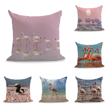 

Splendid Flamingos Photography Art Pillow Euro Cover Decorative Massager Decorative Pillows Home Decor Gift
