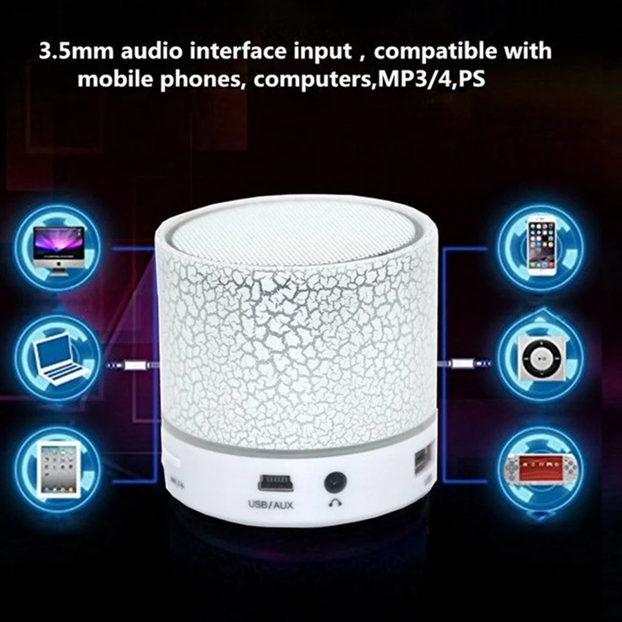 Icoque Bluetooth Speaker AUX Jack Wireless Portable Hifi Stereo Bass Speakers with Microphone for Xiaomi iPhone Support TF USB   (6)