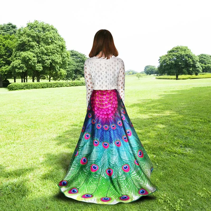 D.Q.Z Women Soft Chiffon Peacock Wings Shawl Festival Wear Cute Cape Hawaii Huge Costume Wife Gifts New Year's Costume D.Q.Z Women Soft Chiffon Peacock Wings Shawl Festival Wear Cute Cape Hawaii Huge Costume Wife Gifts New Year's Costume