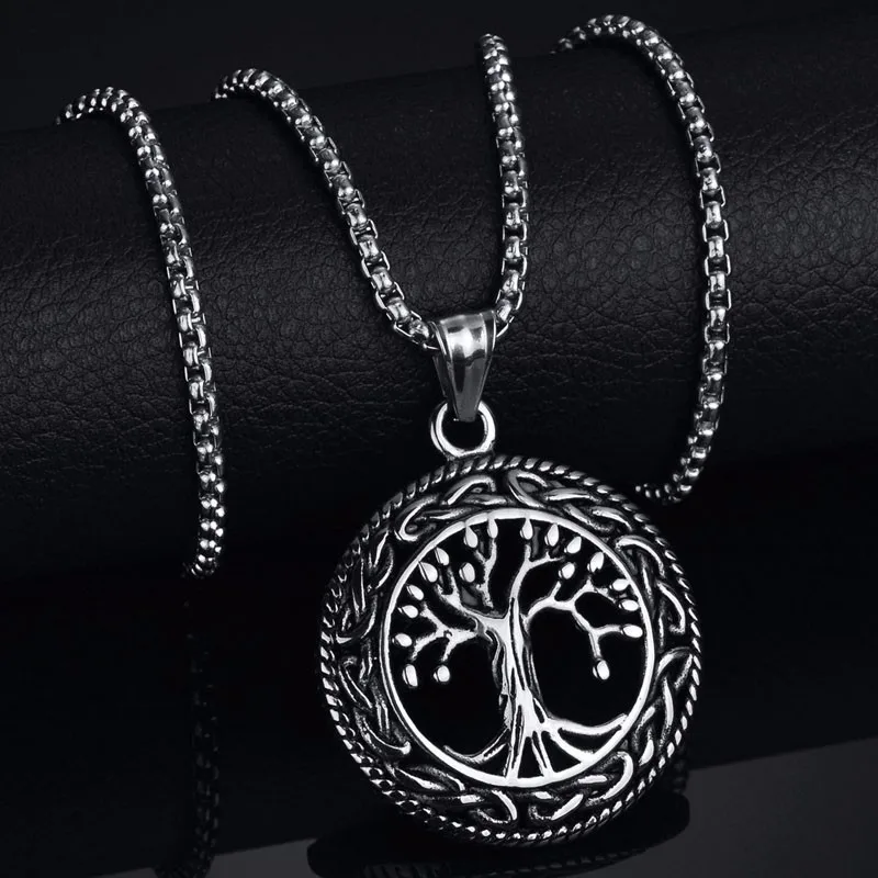 

316L Stainless Steel Tree Of Life Pendant Necklace Women Wisdom Tree Choker Necklace Jewelry Gift Gold/Silver Colors