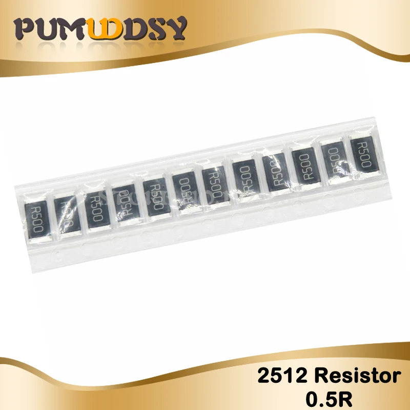 50 шт. 2512 SMD резистор 1 Вт 1% 0.5R 0 5 Ом R500|Резисторы| |