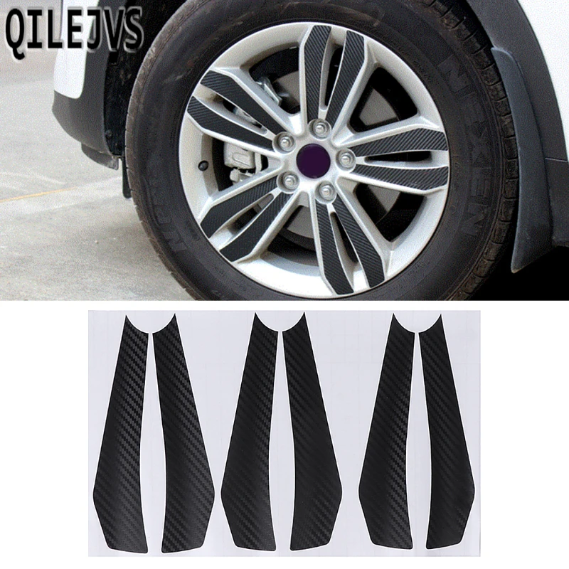 QILEJVS углеродное волокно колеса автомобиля Наклейка Стикер Украшение набор для Kia KX5 Sportage