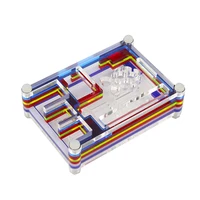 New 8 layer Raspberry pi 3 Acrylic Case Colorfully Raspberry pi box Shell Enclosure with Logo for Raspberry Pi 2 Model B/B+