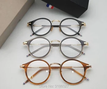 

Vintage Round prescription Eyeglasses Frames unisex Men Women Fashion reading Glasses Computer Optical Frame thom brand TB807
