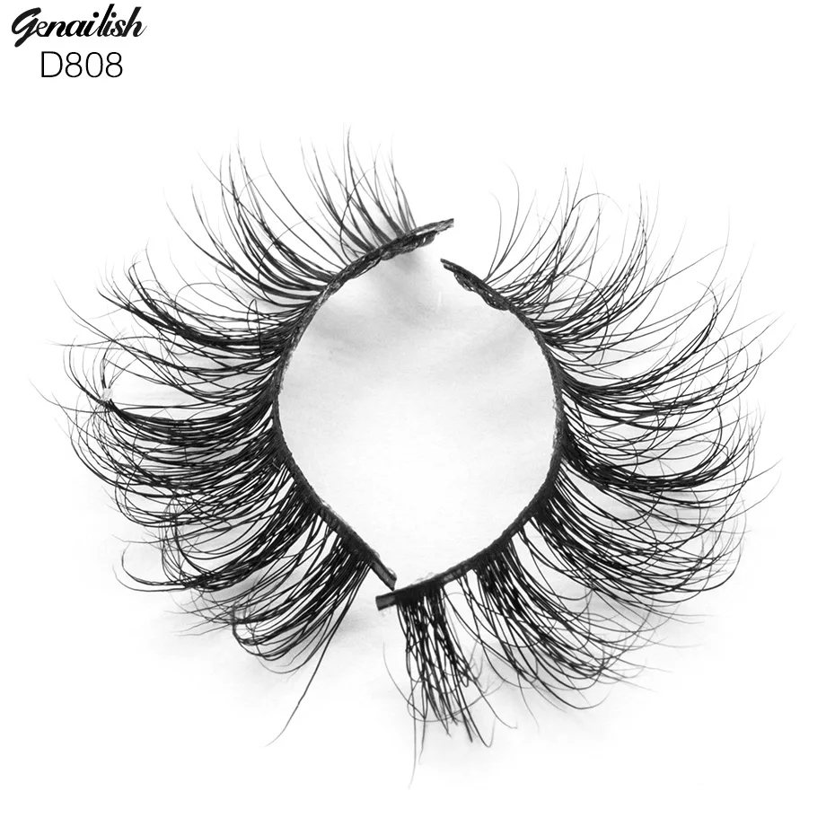 

Genailish Mink Lashes 3D Real Mink Eyelashes Natural False Lashes Volume Eye Extension Long-lasting 12 styles-D808