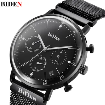 

Unique Creative Mens Watch Magnet Buckle Comfortable Steel Mesh Strap Quartz Wrist Watch Sport Date Week Waterproof Watch Male