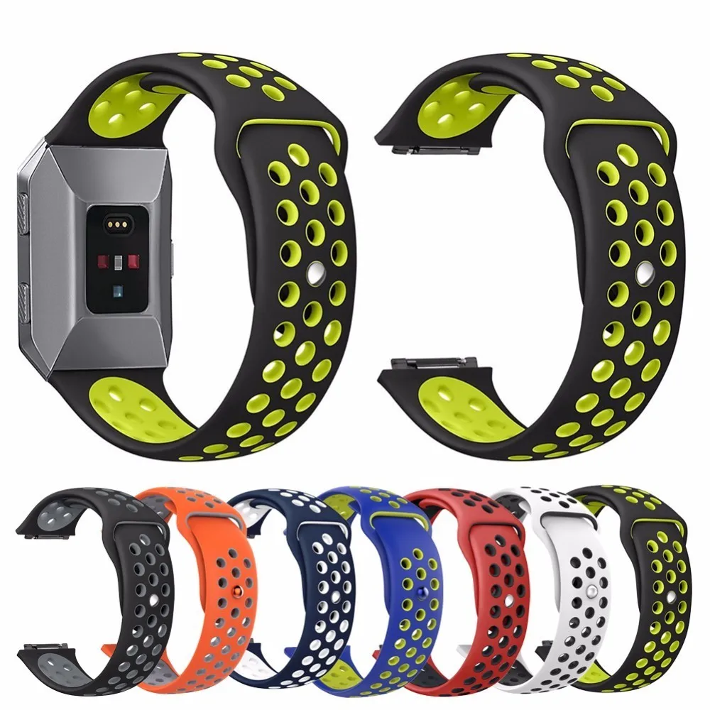 

High Quality Silicone Replacement Wrist Band Soft Strap Two-color Cover for Fitbit Ionic Smart Watch the Small Size 8 colors