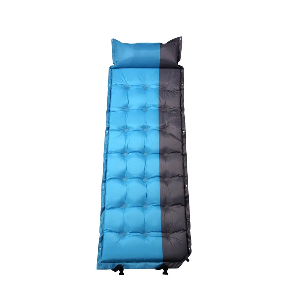 

196*65*5cm Comfortable Inflatable Air Mattress Camping Mat Outdoor Pillow Folding Sleeping Bed Moistureproof Travel Sleeping Bed