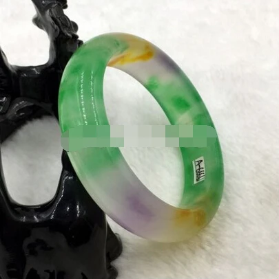 

3058 Natural Beautiful Lavender Green Nephrite Jade Gems Bangle Bracelet